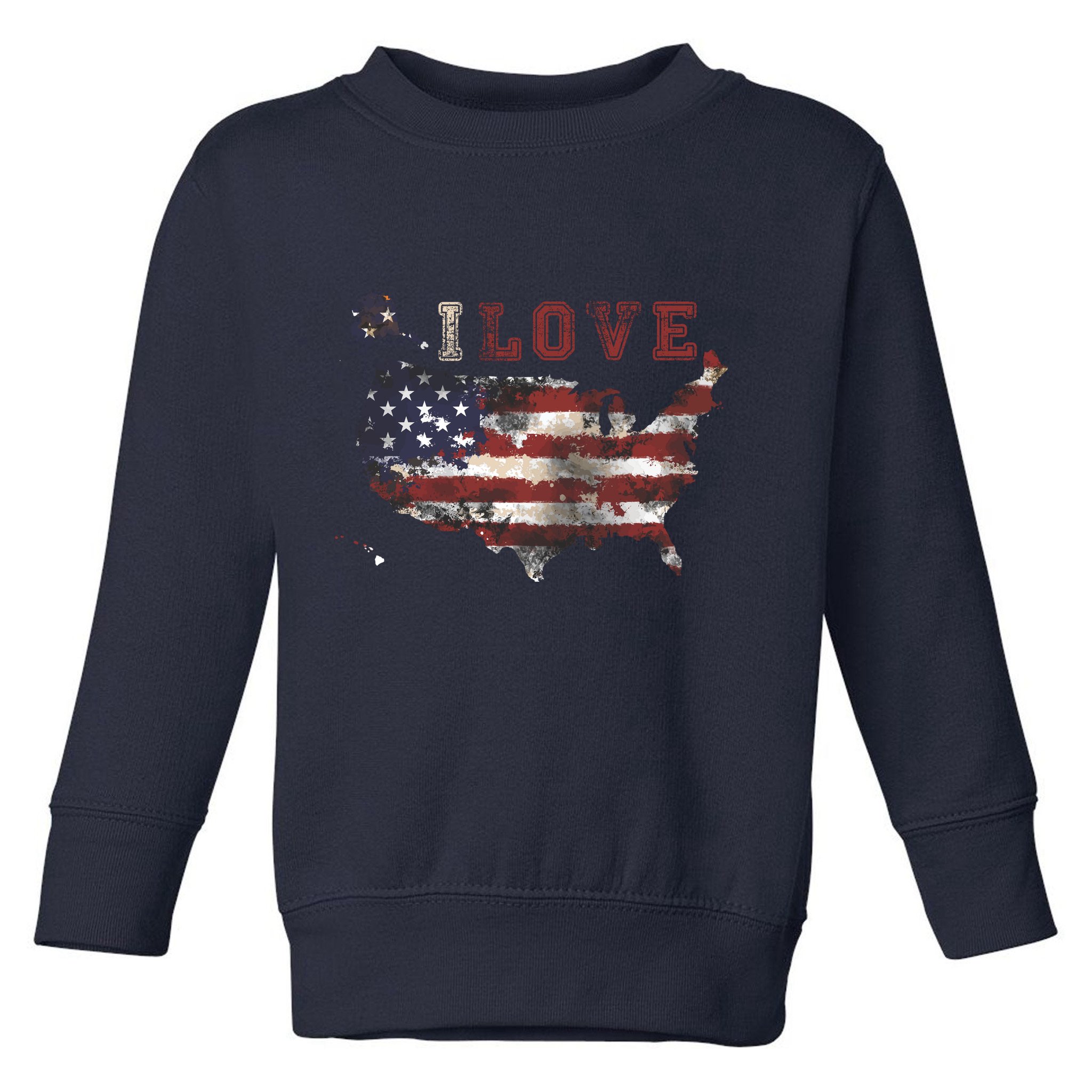 I Love The United States Toddler Sweatshirt