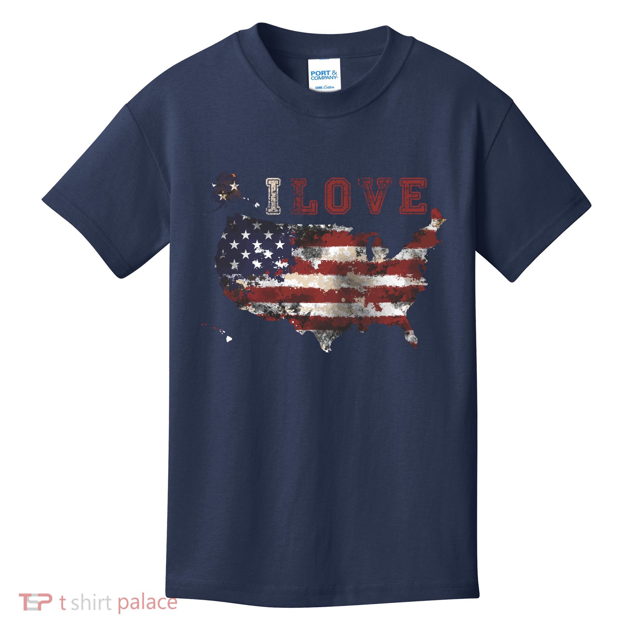 I Love The United States Kids T-Shirt