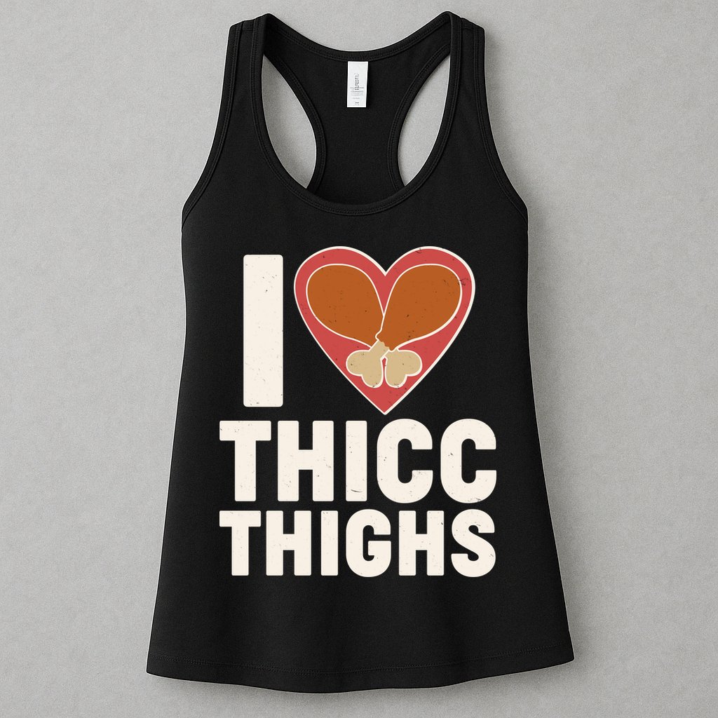 I Love Thicc Thighs Turkey Legs Womens Tank Top