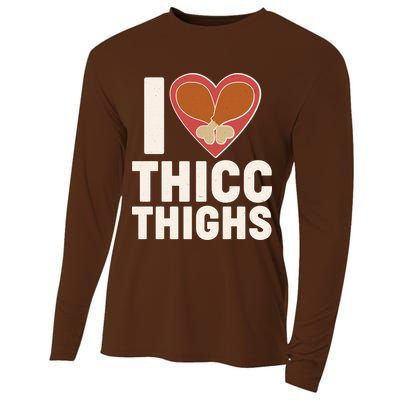 I Love Thicc Thighs Turkey Legs Cooling Performance Long Sleeve Crew