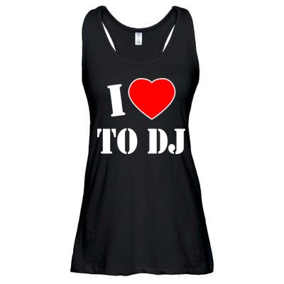 I Love To DJ Ladies Essential Flowy Tank