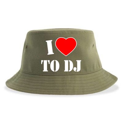 I Love To DJ Sustainable Bucket Hat