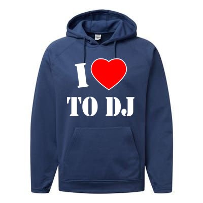 I Love To DJ Performance Fleece Hoodie