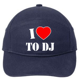 I Love To DJ 7-Panel Snapback Hat