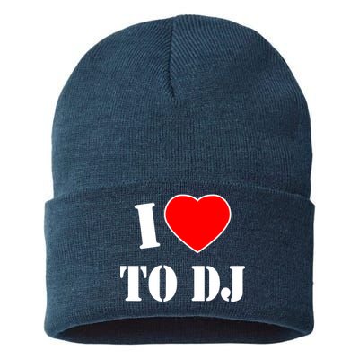 I Love To DJ Sustainable Knit Beanie