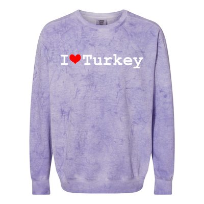 I Love Turkey Colorblast Crewneck Sweatshirt