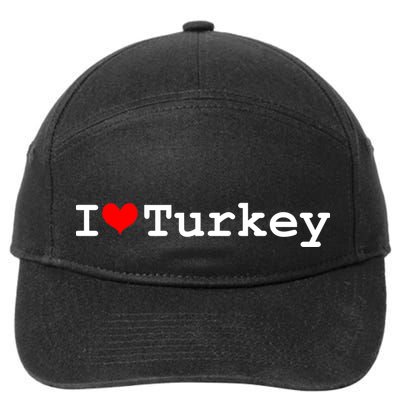 I Love Turkey 7-Panel Snapback Hat