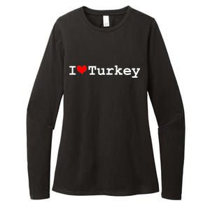 I Love Turkey Womens CVC Long Sleeve Shirt