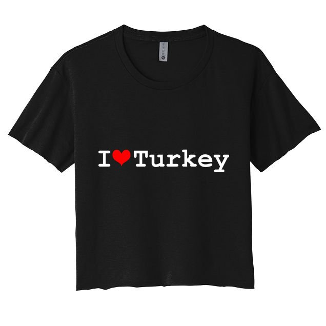 I Love Turkey Crop Top