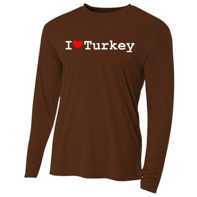 I Love Turkey Cooling Performance Long Sleeve Crew