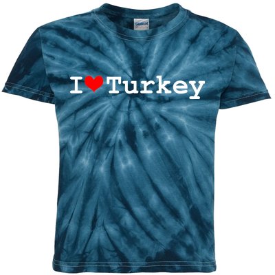 I Love Turkey Kids Tie-Dye T-Shirt