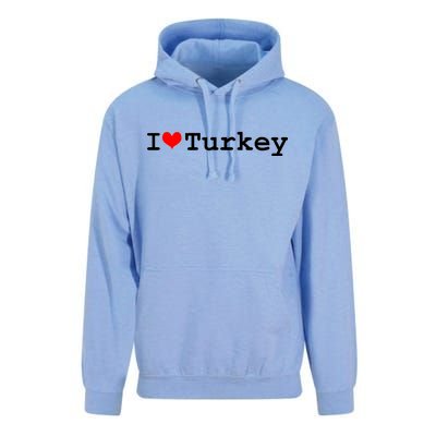 I Love Turkey Unisex Surf Hoodie