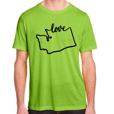 I Love Washington State Adult ChromaSoft Performance T-Shirt