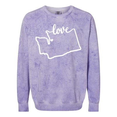 I Love Washington State Colorblast Crewneck Sweatshirt