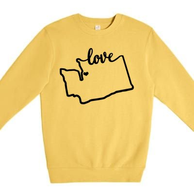 I Love Washington State Premium Crewneck Sweatshirt