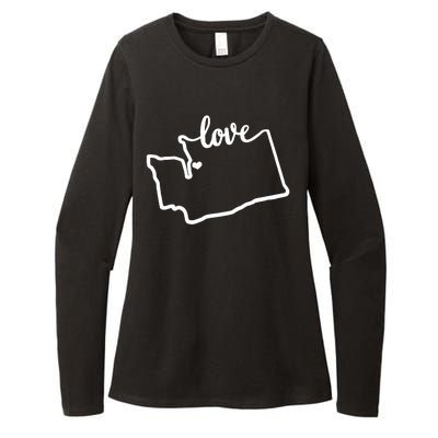 I Love Washington State Womens CVC Long Sleeve Shirt