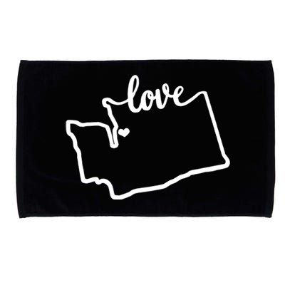 I Love Washington State Microfiber Hand Towel