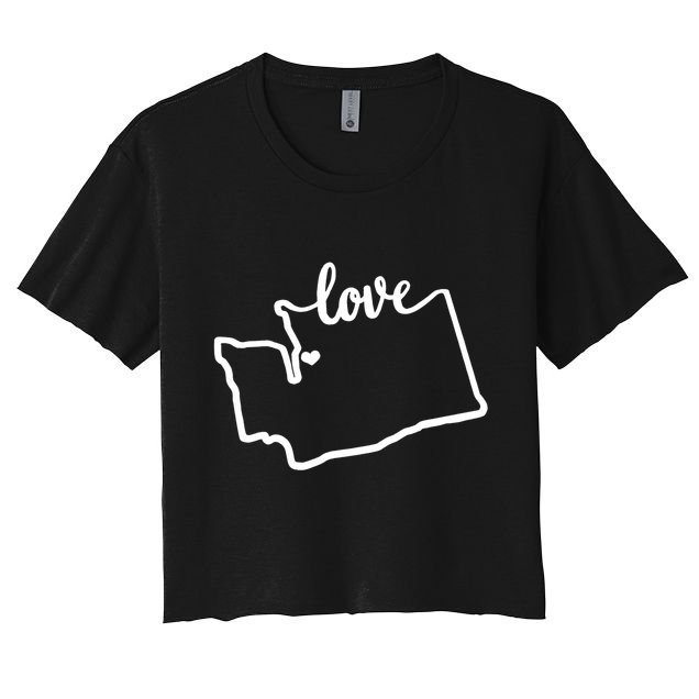 I Love Washington State Crop Top