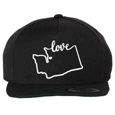 I Love Washington State Wool Snapback Cap