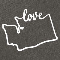I Love Washington State Cotton Canvas Backpack