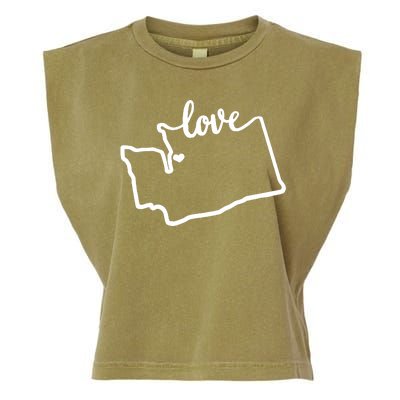 I Love Washington State Garment-Dyed Women's Muscle Tee