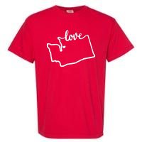 I Love Washington State Garment-Dyed Heavyweight T-Shirt