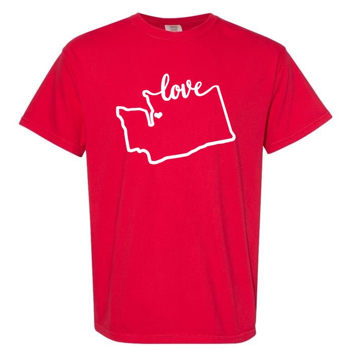 I Love Washington State Garment-Dyed Heavyweight T-Shirt