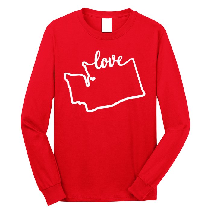 I Love Washington State Long Sleeve Shirt