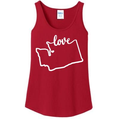 I Love Washington State Ladies Essential Tank