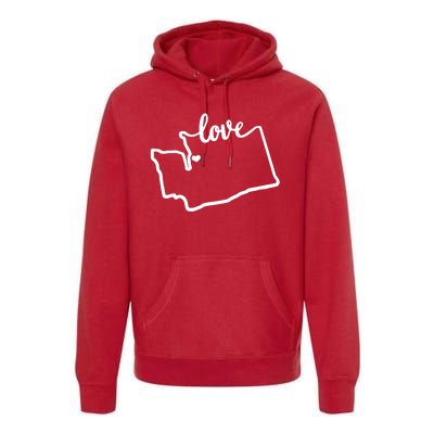 I Love Washington State Premium Hoodie