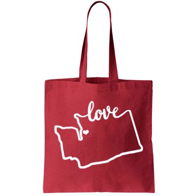 I Love Washington State Tote Bag