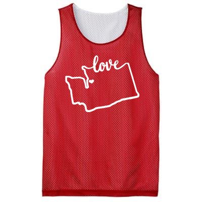 I Love Washington State Mesh Reversible Basketball Jersey Tank