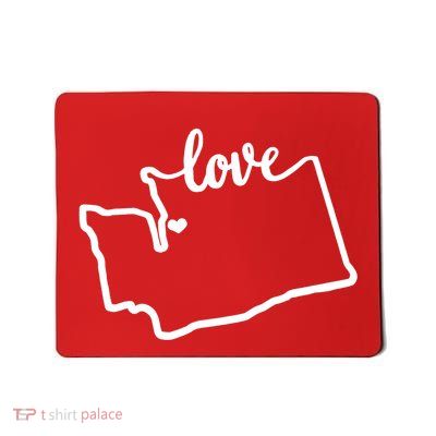 I Love Washington State Mousepad