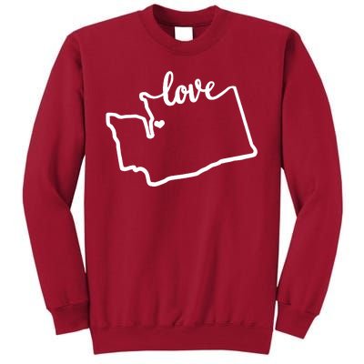 I Love Washington State Tall Sweatshirt