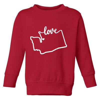 I Love Washington State Toddler Sweatshirt