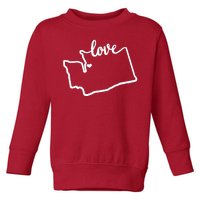 I Love Washington State Toddler Sweatshirt