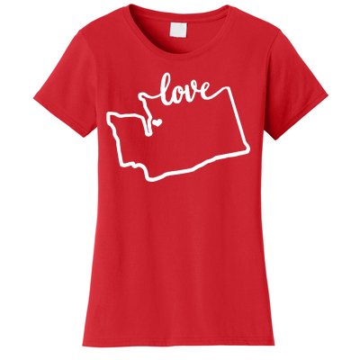 I Love Washington State Women's T-Shirt