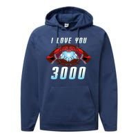 I Love You 3000 Superhero Performance Fleece Hoodie