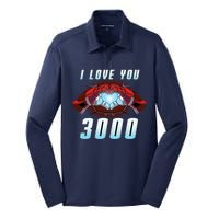 I Love You 3000 Superhero Silk Touch Performance Long Sleeve Polo