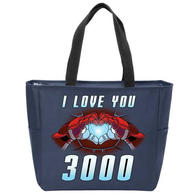 I Love You 3000 Superhero Zip Tote Bag