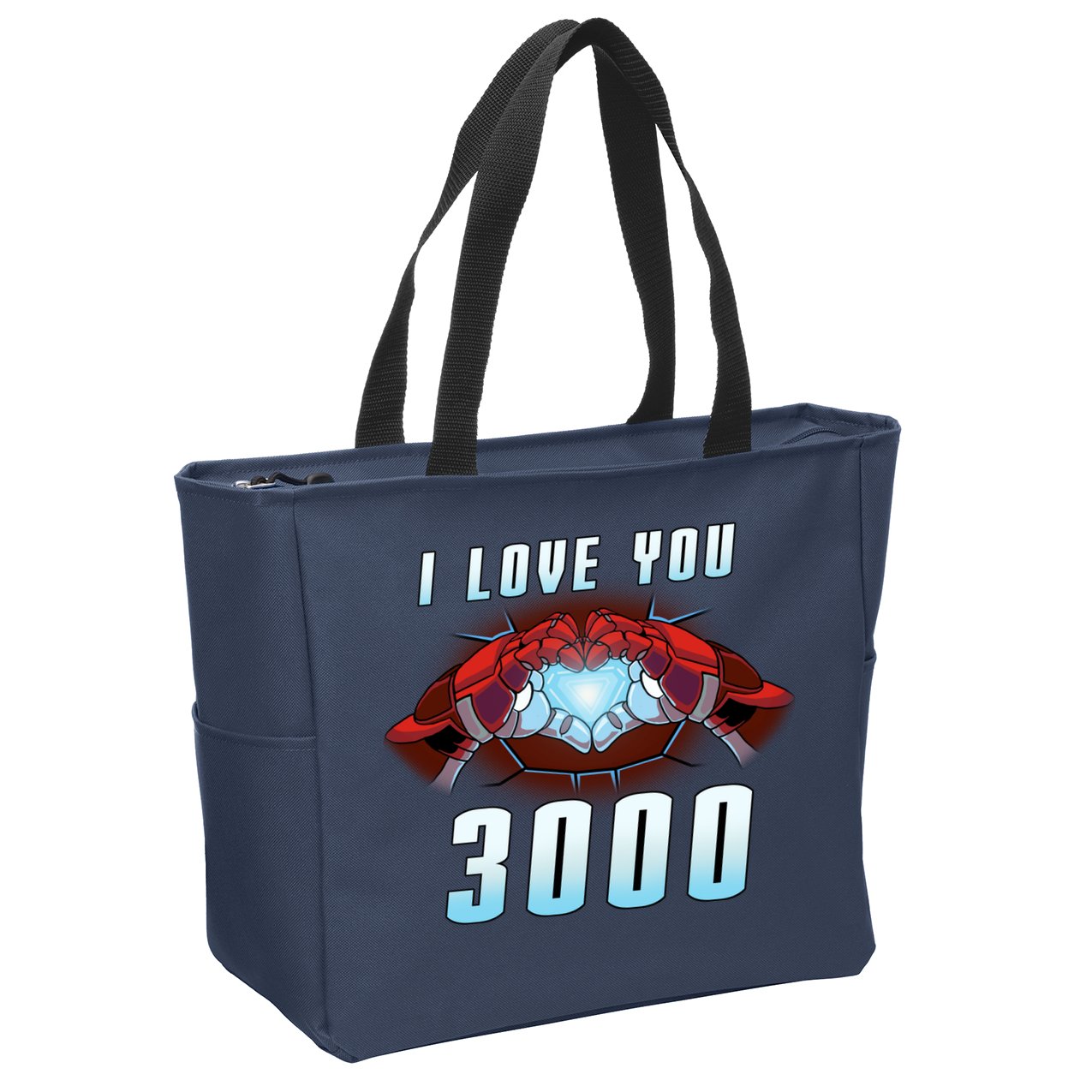I Love You 3000 Superhero Zip Tote Bag