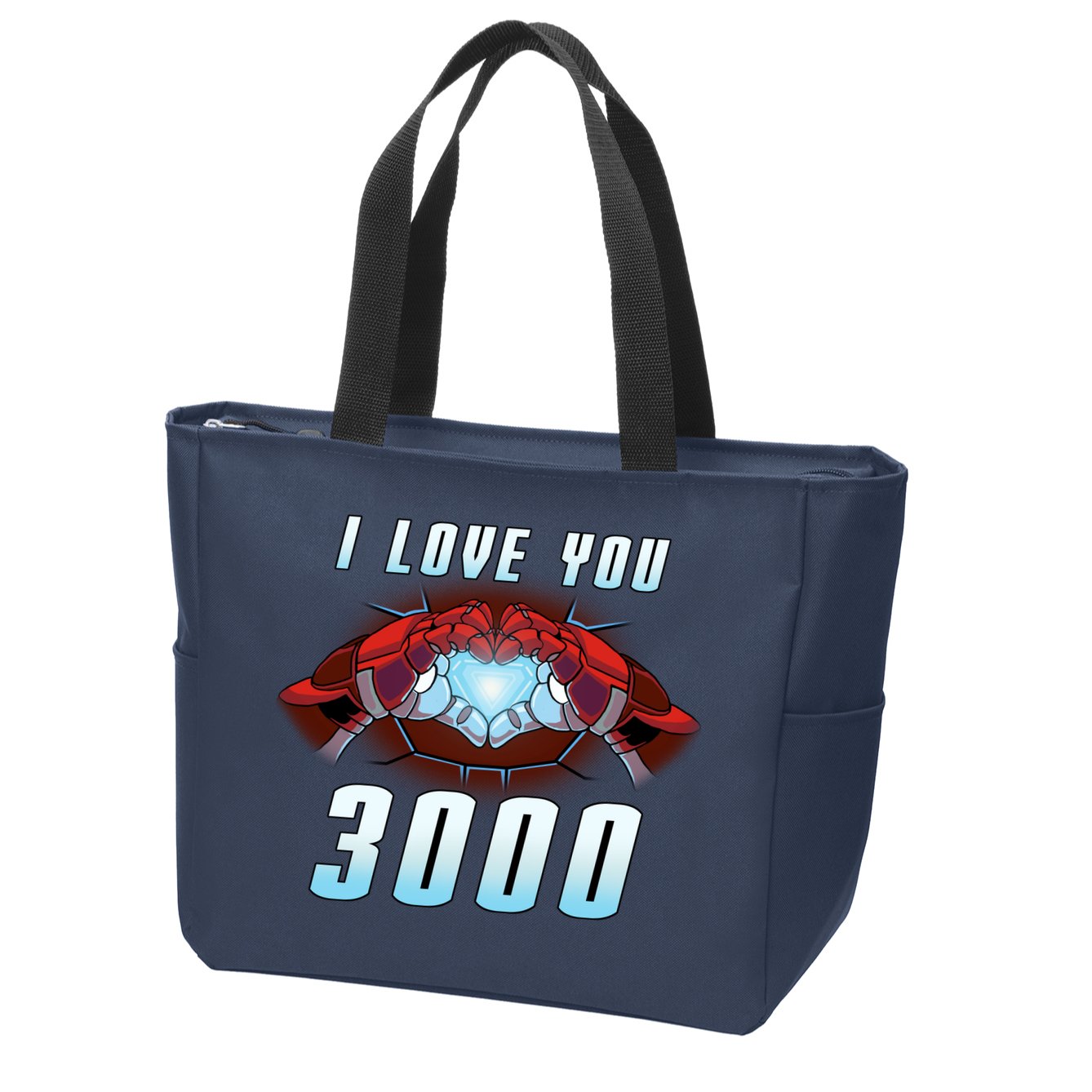 I Love You 3000 Superhero Zip Tote Bag