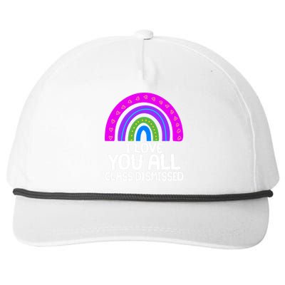 I Love You All Class Dismissed Rainbow Snapback Five-Panel Rope Hat