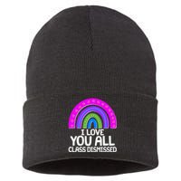 I Love You All Class Dismissed Rainbow Sustainable Knit Beanie