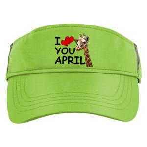 I Love You April The Giraffe Photo Adult Drive Performance Visor