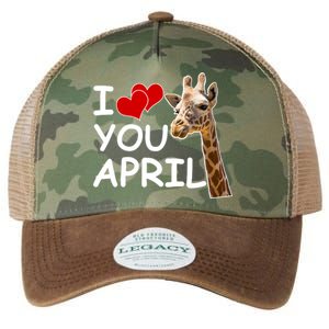 I Love You April The Giraffe Photo Legacy Tie Dye Trucker Hat