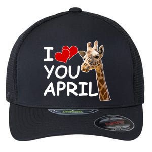 I Love You April The Giraffe Photo Flexfit Unipanel Trucker Cap