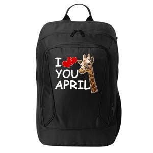 I Love You April The Giraffe Photo City Backpack