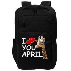 I Love You April The Giraffe Photo Impact Tech Backpack