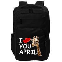 I Love You April The Giraffe Photo Impact Tech Backpack